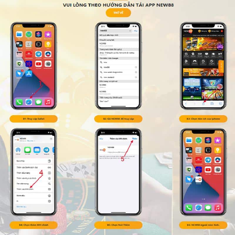 Hướng dẫn tải app new88 cho IOS