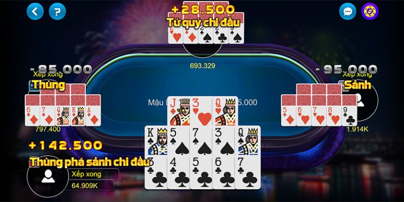 Game bài Mậu Binh là sân chơi của các cao thủ hàng đầu