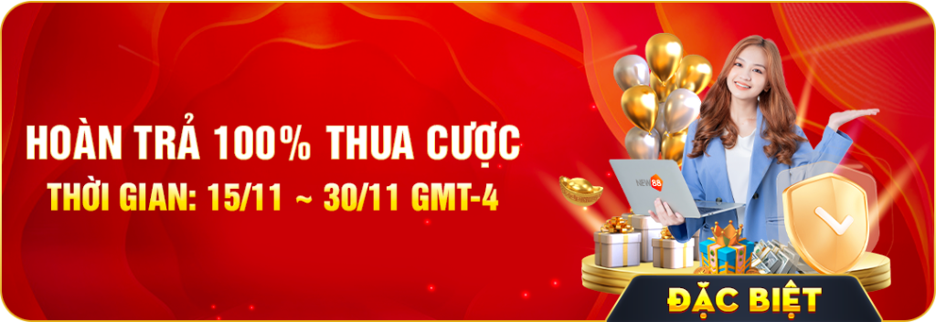 Chương trình Hoàn Trả 100% Tiền Thua Cược tại NEW88: Cơ Hội Lớn Cho Thành Viên